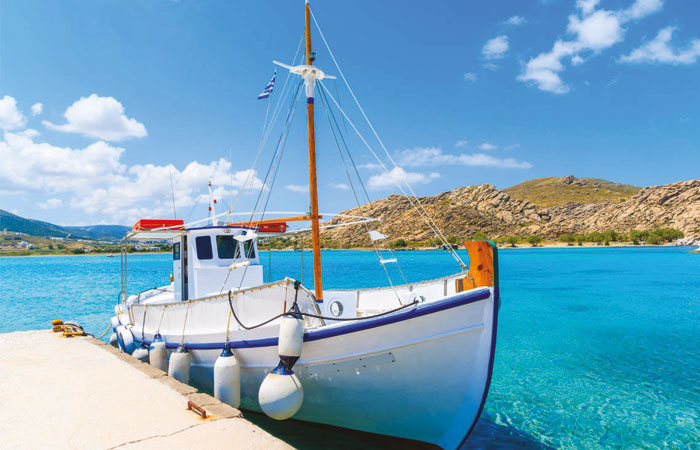 Combinate isole Cicladi Paros Santorini